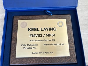 Plakett-keel laying-HAV Design-North Salmon Service